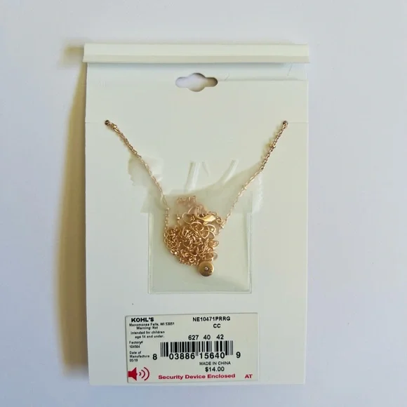 NWT LC Lauren Conrad Rose Gold Necklace with Pearl Pendant✨ - Picture 7 of 7